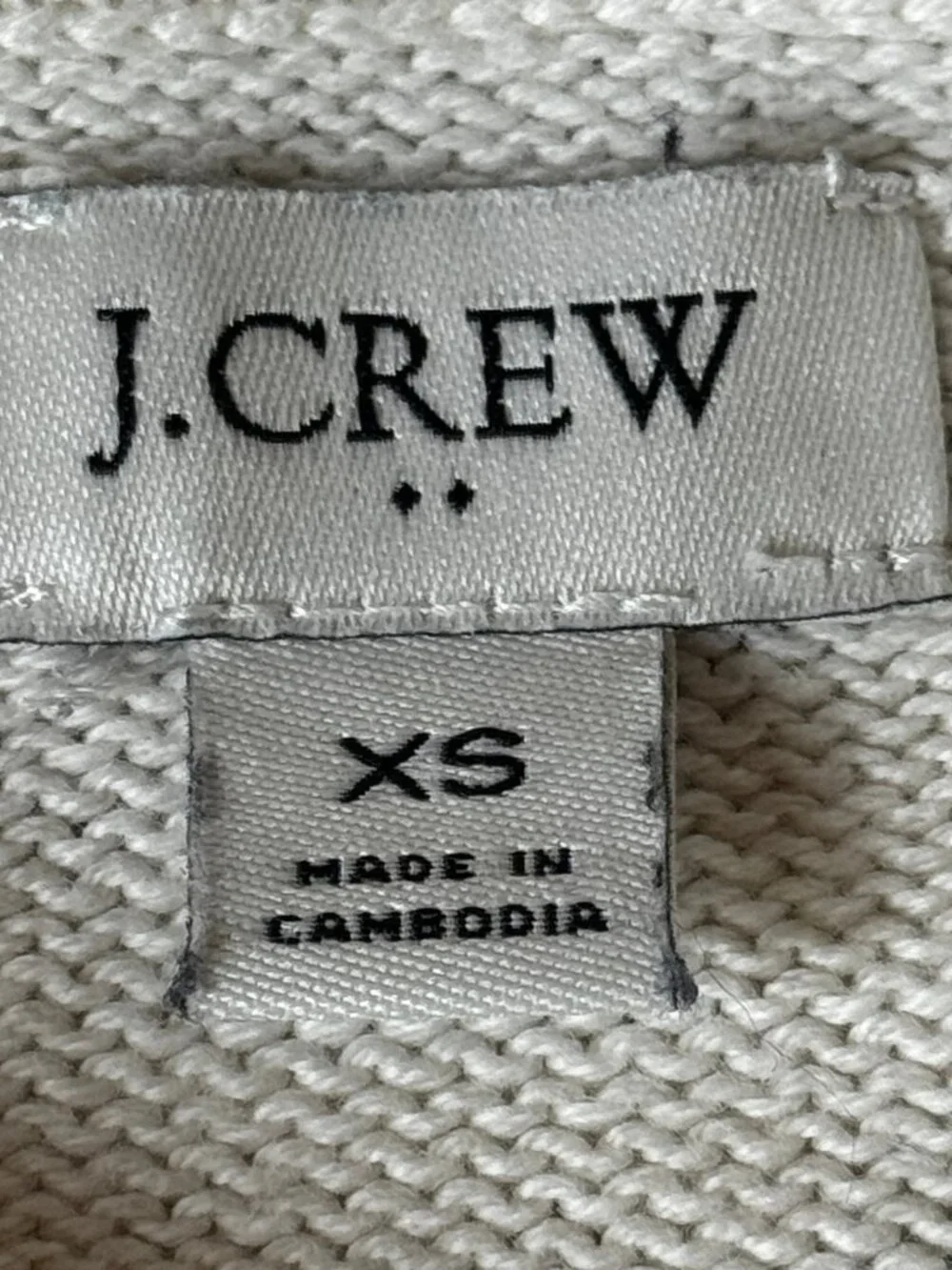 J.Crew Cream & Black Striped Quarter-Zip Sweater | Size XS - Picture 4 of 8